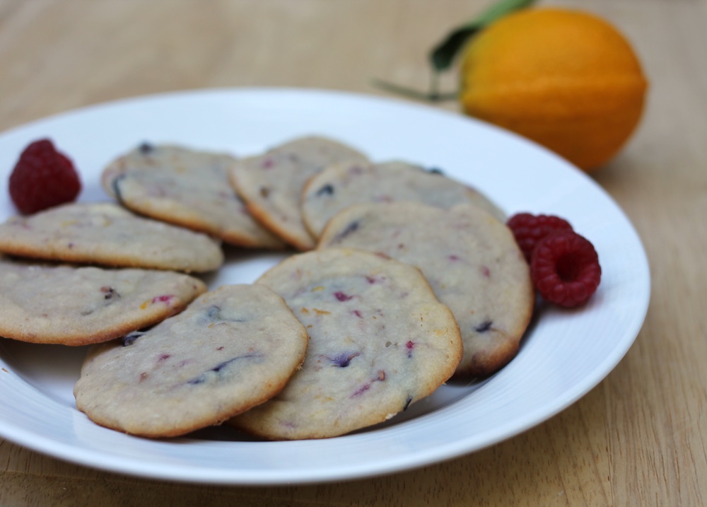 blueberry raspberry lemon ricotta cookies